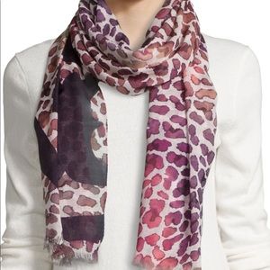 Tory Burch Watercolor Leopard spring Scarf